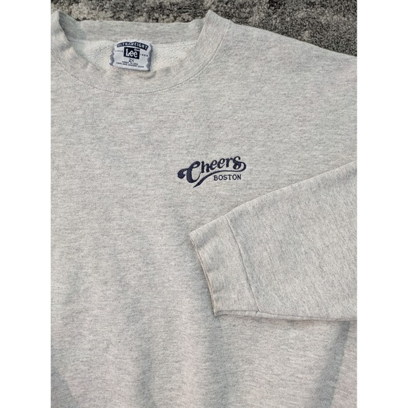 Vintage Cheers Boston Sweatshirt‎ Men's Large Gray Lee Ultraweight Made In USA - Picture 1 of 7